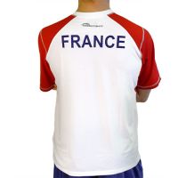 GAIA Collection `France´ - Men's Tech Shirt, white/red
