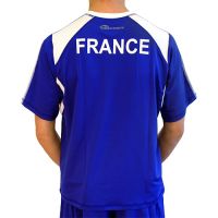GAIA Collection `France´ - Men's Tech Shirt, indigo/white