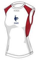 GAIA Collection `France´ - Women's Tech Shirt, white/red