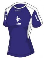 GAIA Collection `France´ - Women's Tech Shirt, indigo/white