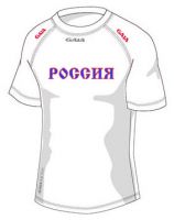 GAIA Collection `Russia´ - Men's Tech Shirt, white