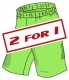 Männer Spiel Shorts PRO - neon grün > 2 for 1