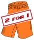 Men's Playing Shorts PRO - neon orange > 2 for 1