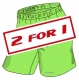 Frauen Spiel Shorts PRO - neon grn > 2 for 1